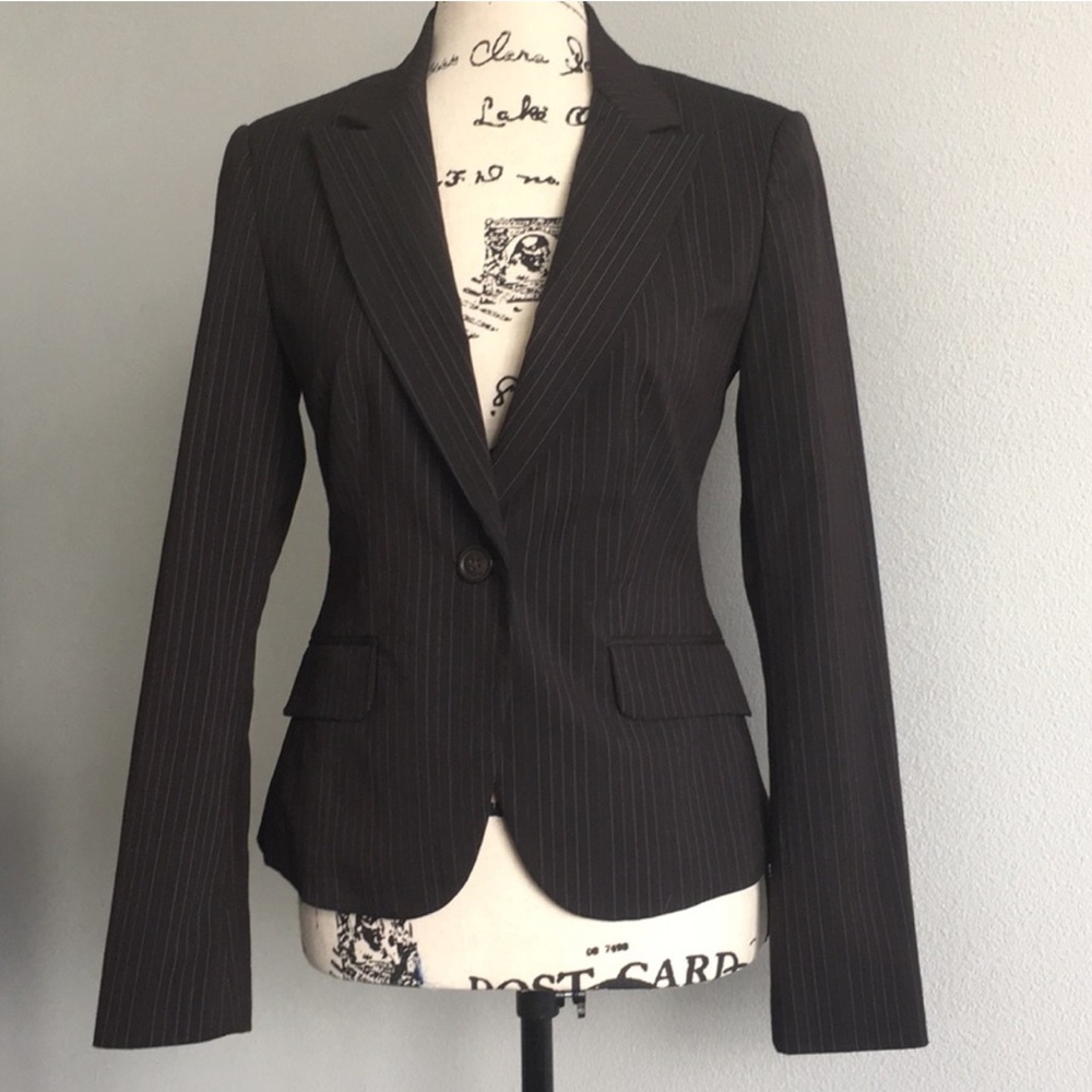 Express Black Pinstripe Blazer